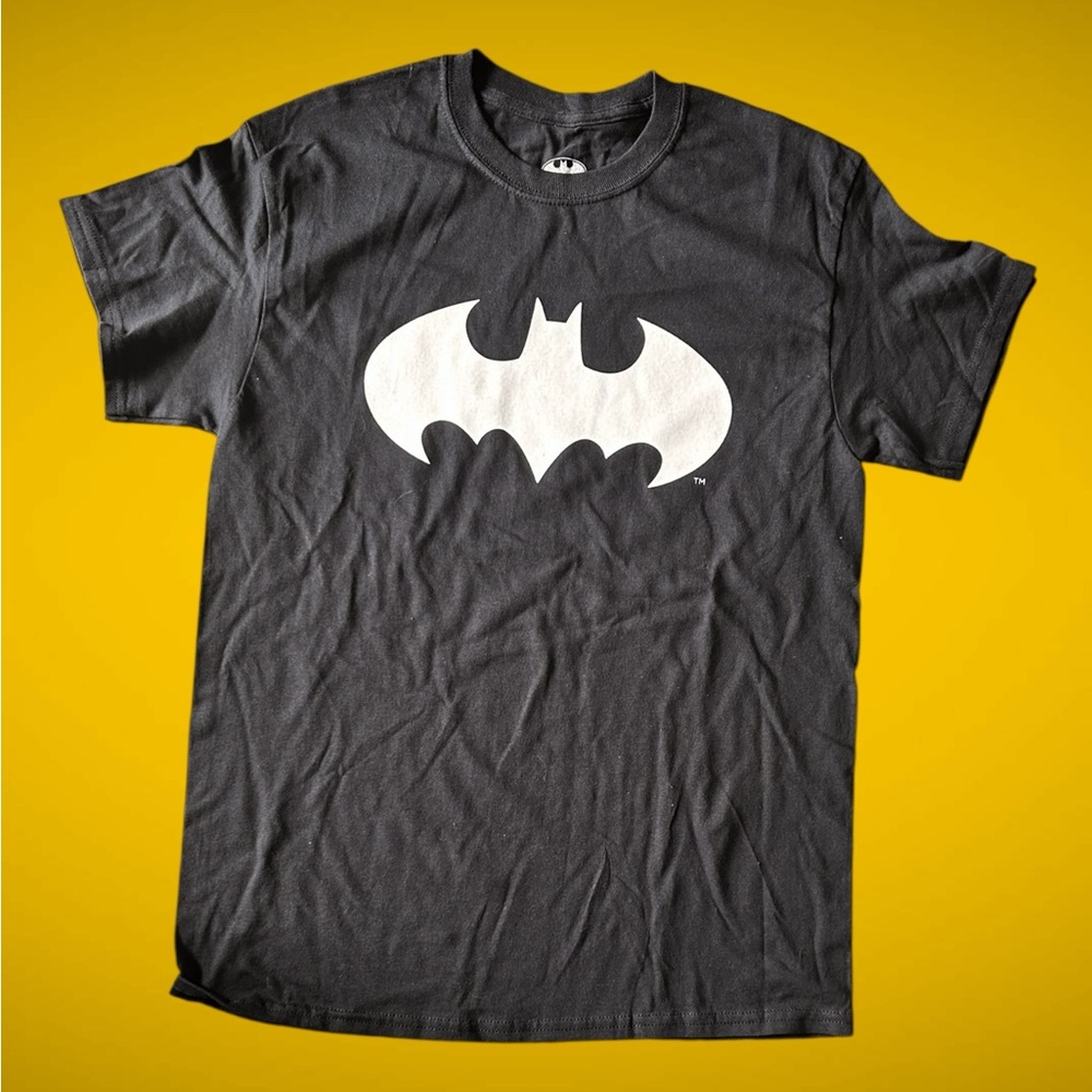 DC Black and White Batman Logo Tee